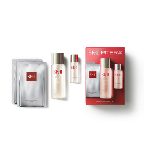 SK-II PITERA™ First Experience Kit with facial treatment essence, facial treatment clear lotion, and a facial treatment mask