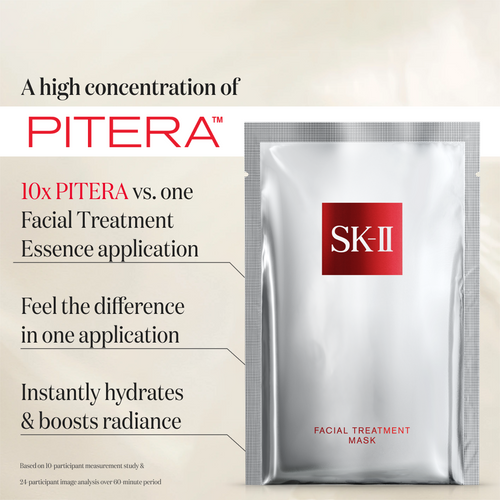 SK-II Facial Treatment Mask is a hydrating sheet mask for normal, oily, combination, dry, or sensitive skin types